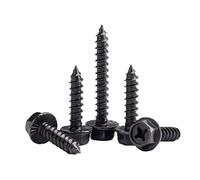 1-100 pz M3 M4 M5 M6 M Nero Zincato Croce Flangia Esterna Viti Autofilettanti Esagonali Mobili Imbottiti for legno(25mm,M4 (50PCS))