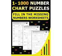 1-1000 Number Chart Puzzles: Fill in the Missing Numbers Worksheets: Grades 2-4