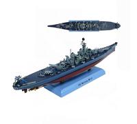 1/1000 Scale us BB-67 Montana Battleship Alloy Die-cast Pre-assembled Model with Water feature board Rotating Turrets Premium Collectible Military Display for Adults Desk Shelf Decor Decoration(A)