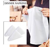 1-100pcs Premium Qualità Bianco Poliestere Tovaglioli 50.8cm X per Nozze 220 Gsm