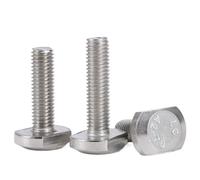 1/10Pc M5 M6 M8 M10 M12 304 A2 Acciaio inossidabile a forma di T Tipo Vite con testa a martello Bullone scanalato for binario a T Binario obliquo GB37(25mm,M8(2pcs))