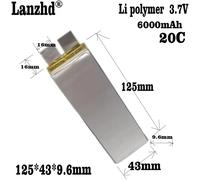 1-10pcs 3.7V batteria Li-on ad alto rapporto 6000mah Li Polymer Cell 40C per motore elettrico batteria per sedia a rotelle fai da te 12V 24V