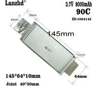 1-10PCS 3.7V Li po Ad Alta Velocità 90C Ai Polimeri di Litio 8000mah Cella Per Fai Da Te Pack Power car Jump Starter 12v Strumenti 10*64*145mm 1064145