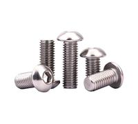 1/10pcs 316 A4-70 Stainless Steel M3 M4 M5 M6 M8 M10 Hex Hexagon Socket Button Round Head Screw Bolt ISO7380(20mm,1pc M10)