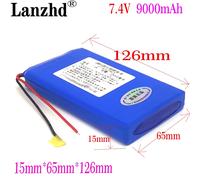 1-10PCS batteria al litio ai polimeri di litio 7.4V 9000mAh con batterie di bordo di protezione per ventole PDA DVD GPS satlink 15*65*126mm