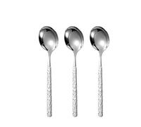 1/10pcs Cucchiaio for alimenti in acciaio inossidabile Manico lungo Mescolando Cucchiai da dessert Ristorante Stoviglie Cucchiaio da zuppa Scoop Gadget da cucina(3PCS)