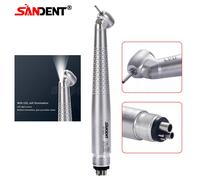 1-10pcs Dentale High Speed Big/45 Degree LED E-generator Handpiece Push 4 Hole