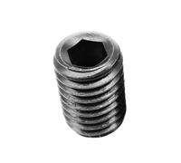 1/10pcs Lunghezza: 6-60mm M8 M10 M12 M16 Acciaio nero Esagonale Esagono incassato Punta piatta Vite Fine Grub Bullone senza testa(10pcs M8x25mm)