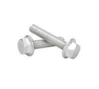 1-10pcs M4/M5/M6/M8/M10/M12 Viti macchina con testa esagonale a flangia dentata in acciaio inoxydabile, M10x60mm