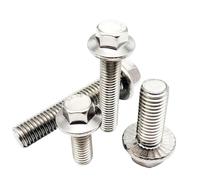 1/10pcs M5 M6 M8 M10 M12 A2-70 Testa esagonale in acciaio inossidabile 304 con flangia seghettata Vite Rondella esagonale Bullone(55mm,1pc M12)