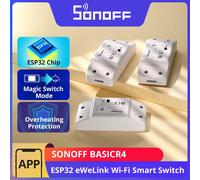Interruttore intelligente SONOFF BASICR4 2.4GWiFi DIY, 10A/2400W, modalità di controllo intelligente, protezione da surriscaldamento, può essere utilizzato con Alexa e Google Home