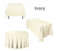 1 - 10pcs Tovaglia Copritavola Rettangolare Quadrato Rotondo Poliestere Nuovo