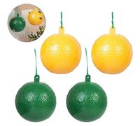 1/10pcsReusable Hanging Fly Trap Ball Pest Repeller Killer Hanging On Tree Fruit Fly Catcher Sticky Trap Fly Outdoor Garden Tool