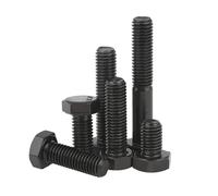 1~10pz M5 M6 M8 M10 Nero Esagonale Esterno Viti a Testa Esagonale Esterna Bullone Alta Resistenza Grado 12.9 Acciaio DIN933 Lunghezza 8~180mm(M10x45mm-2pcs(FT)