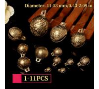1-11pcs Ottone Campane Piccolo Perline Artigianato Decorativi Fai Bracciale Feng