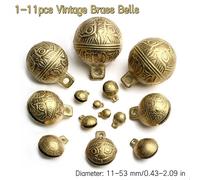 1-11pcs Rétro Cinese Piccolo Ottone Campane Animale Testa Bell Fai da Te Craft