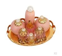 1/12 Casa Delle Bambole In Miniatura Bottiglie Di Profumo Rosa Con Cassetto