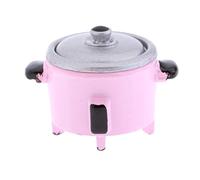 1:12 Casa delle bambole Mini Pentole Elettrico Rice Cooker Accessorio Rosa