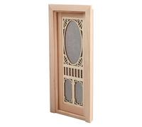 1: 12 case delle bambole porta con porta in miniatura schermo porta mobili | Accessori per mobili in legno per case delle bambole, porta esterna in legno in miniatura per la casa fai da te
