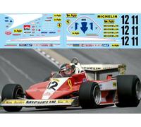 1/12 Decals for Ferrari 312T3 Villeneuve Reuteman TB Decal TBD529