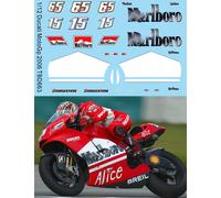 1/12 Decals per Ducati Desmosedici MotoGp 2006 Capirossi TBD663