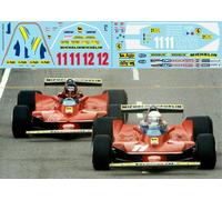 1/12 Decals per Ferrari 312 T4 1979 Villeneuve Scheckter TBD545