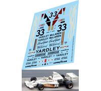 1/12 Decals per McLaren M23 Yardley 1974 Tamiya TBDecal TBD1193