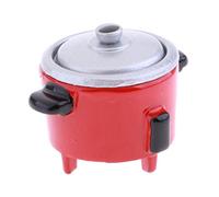1:12 Dollhouse Miniature Pentole Mini Elettrico Rice Cooker Accs Rosso