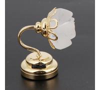 1:12 Dollhouse Miniature Rose Shape Lampada da parete a LED Lampada da tavolo