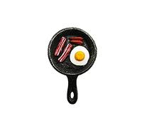 1:12 Dollhouse Miniature Uovo Fritto In Pan Cucina Ornamento Design Comodo