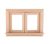 1/12 Dolls House Miniature Wooden 2 Pane Window Model Accessori per il fai