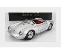 MODELLINO AUTO STATICO KK PORSCHE 550A SPIDER 1956 SILVER MODELLISMO SCALA 1/12