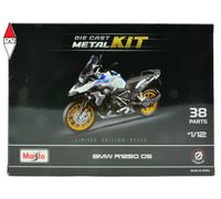 1/12 MAISTO BMW R1250 GS (K50) 2019 - 38 PEZZI - 38 PCS WHITE BLACK BLUE RED