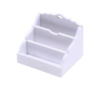 1:12 Miniatura per Casa delle Bambole: Portariviste, Libri, Giornali, Scaffale, Micro Paesaggio, Modello di Simulazione per Soggiorno, Bianco