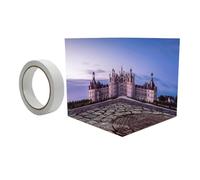 1:12 Miniatura Scena Sfondo Board Display per Action Figure Diecast Car Castle 21.5x21.5cm