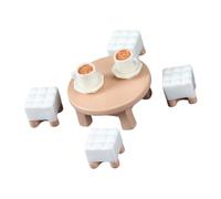 1/12 Miniature Dollhouses Mobili Divano Tavolo Set Modello Progetto Scena Display Set Per Creativo Soggiorno Decorazione Realistica Mobili in Miniatura
