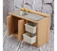 1:12 Mobili per Casa delle Bambole Modello Ature Lavello da CucinaDollhouse Ature Mobili Casa delle Bambole 1:12 Sc Ature Mobili Modello Cucina Piatto Ng Tavolo con Cestini