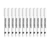 1/12 Pcs Penna Colore Bianco Impermeabile 0 2 Mm Pennarello Permanente Bianco Per Dipingere Su Carta Pelle Legno Vetro Metallo Pennarello Permanente