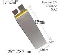 1-12 pezzi batteria agli ioni di litio ad alta potenza 3.7v 3700mAh ai polimeri di litio 60C velocità per batteria per utensili elettrici accumulo di energia fai da te 125*42*8.2