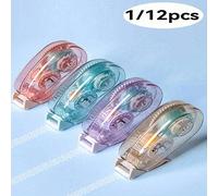 1-12 pezzi di nastro adesivo biadesivo, senza acidi e archiviale, per fai da te, scrapbooking, collage, album fotografici, forniture per la scuola, nastro permanente, perfetto per il dispenser di nast