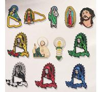 1/12 Pezzi Spilla magnetica multistile, ritratto, icona, Gesù, Vergine Maria, molletta per cappellino da golf, logo minimalista in metallo, nuovo spilla a cartone animato, spilla decorativa divertente