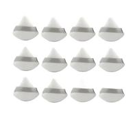 1-12 pezzi triangolo velluto soffio di cipria farine mini trucco viso spugna cosmetici morbido cotone soffio di cipria leggero lavabile (Color : 12Pcs-Black-01)