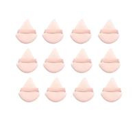 1-12 pezzi triangolo velluto soffio di cipria farine mini trucco viso spugna cosmetici morbido cotone soffio di cipria leggero lavabile (Color : 12Pcs-Skin)