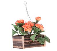 1/12 piante di argilla da appendere cesto di fiori kit per casa delle bambole accessori da giardino