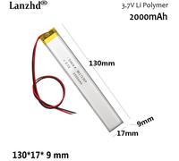 1-12 pz 3.7 V Li batteria Per il rilevamento del corpo senza fili LED armadio batteria misuratore di iniezione di ossigeno palmare per uso domestico 9017130 2000mAh