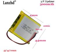 1-12 pz 3.7V 3000mAh batteria Lipo cella di cobalto puro con Molex 1.25 per blocco intelligente GPS Power Bank e-book PAD Tablet 104443