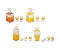 1/12 Scala Dollhouse Miniature Pub Bar Set con 4 Mini Bottiglie di Vino e 8 Tazze per Accessori Bambola