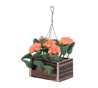 1:12 Scala in miniatura cesto di fiori appeso ad alta simulazione House per bambole pianta sospesa per la decorazione