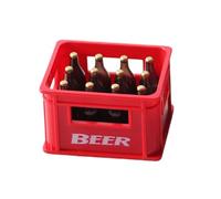 1/12 Scala Miniatura Birra Box Bottiglia di Birra Con Cassa Per Le Case Delle Bambole Decorazione Con La Vita Come Disegni Display Accessorio Scena In Miniatura Puntelli