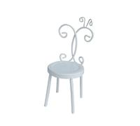 1/12 Scala Miniatura Ferro Indietro Sedia Antico Design Lega Delle Case Delle Bambole Mobilia Per L'esposizione E La Collezione Accessori